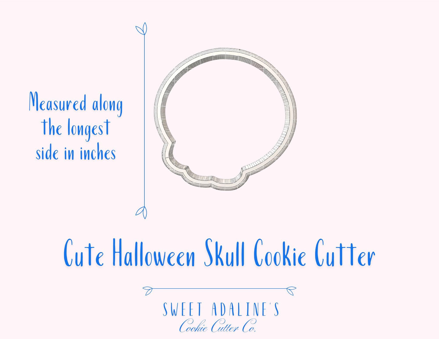 Cute Skull Cookie Cutter for Halloween — Available in 3 Sizes — Cookie Cutters for Halloween Baking - Skeleton and Skull Head Cookie