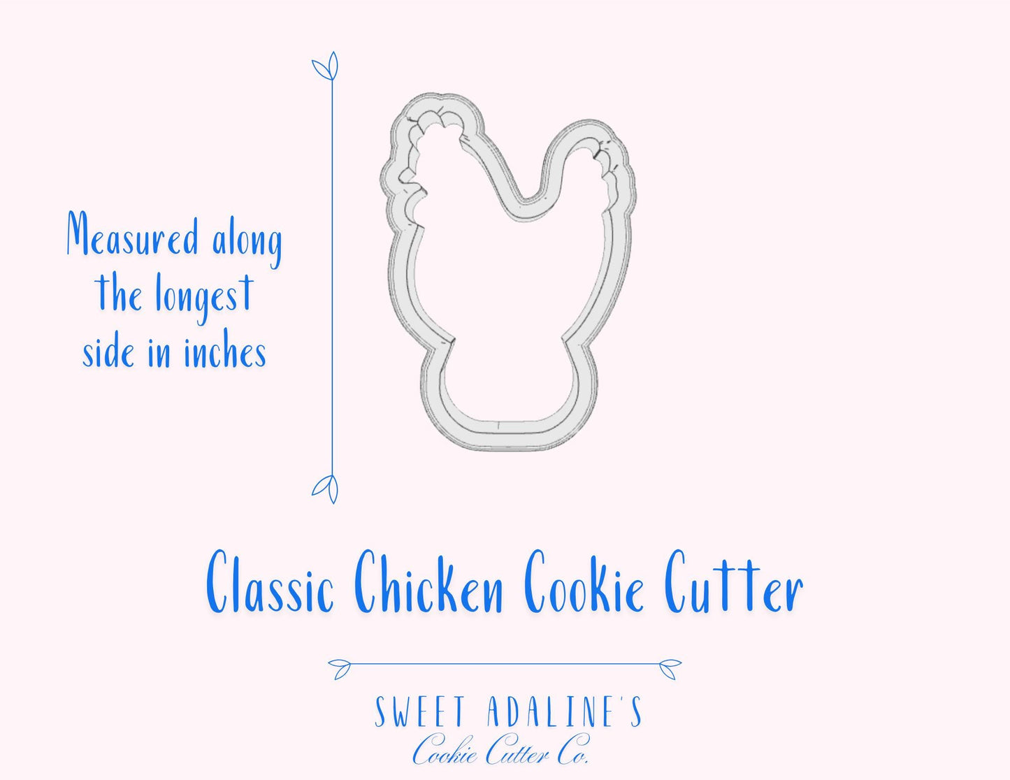 Classic Chicken Cookie Cutter - Perfect for Farm-Themed, Easter, and Spring Baking β Cute Chicken Design - Sturdy Cutter for Thick Dough