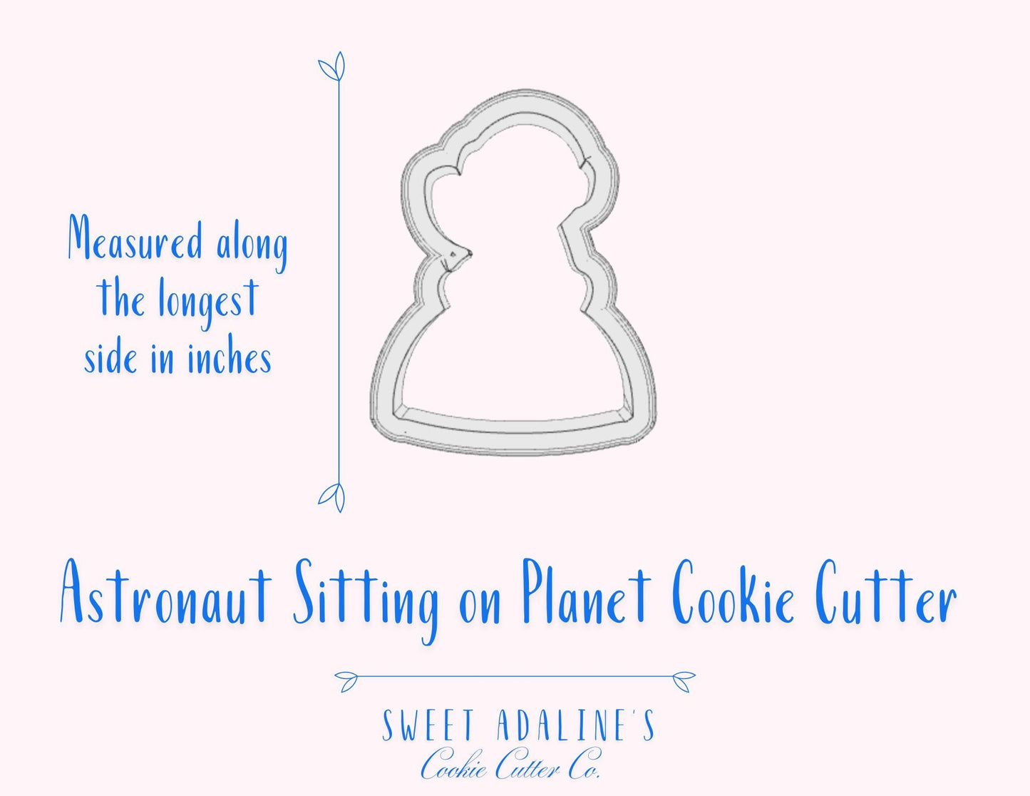 Astronaut Sitting on Planet Cookie Cutter β Space Theme Birthday Party β Outer Space Galaxy Baking Tool β Astronaut Cookies for Space Lovers