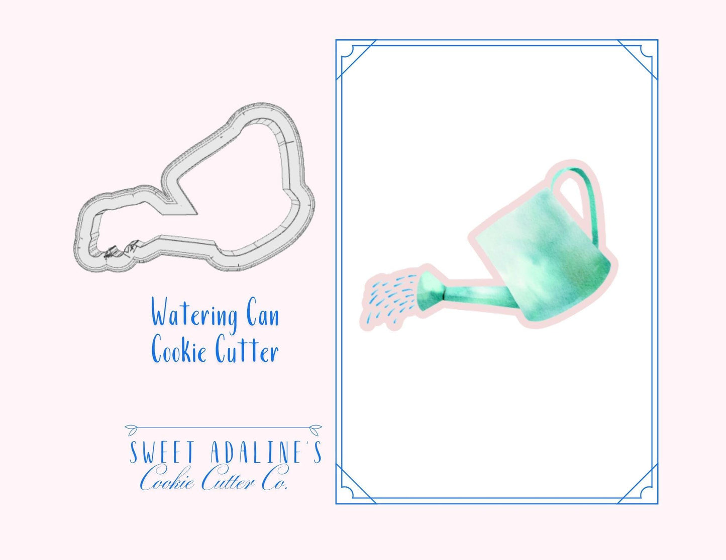 Watering Can Cookie Cutter β Charming Garden Design for Plant Lovers & Spring Events β 3 Size Options β Perfect for Gardening Parties