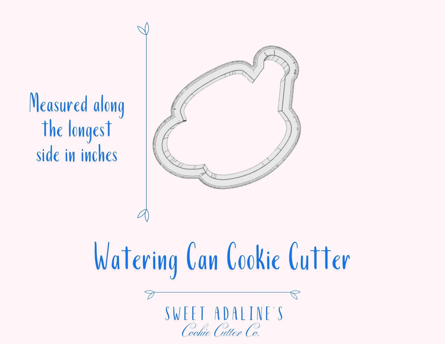 Watering Can Cookie Cutter – Spring Design – Perfect for Mother’s Day, Spring, & Garden Parties –Gift for Gardeners