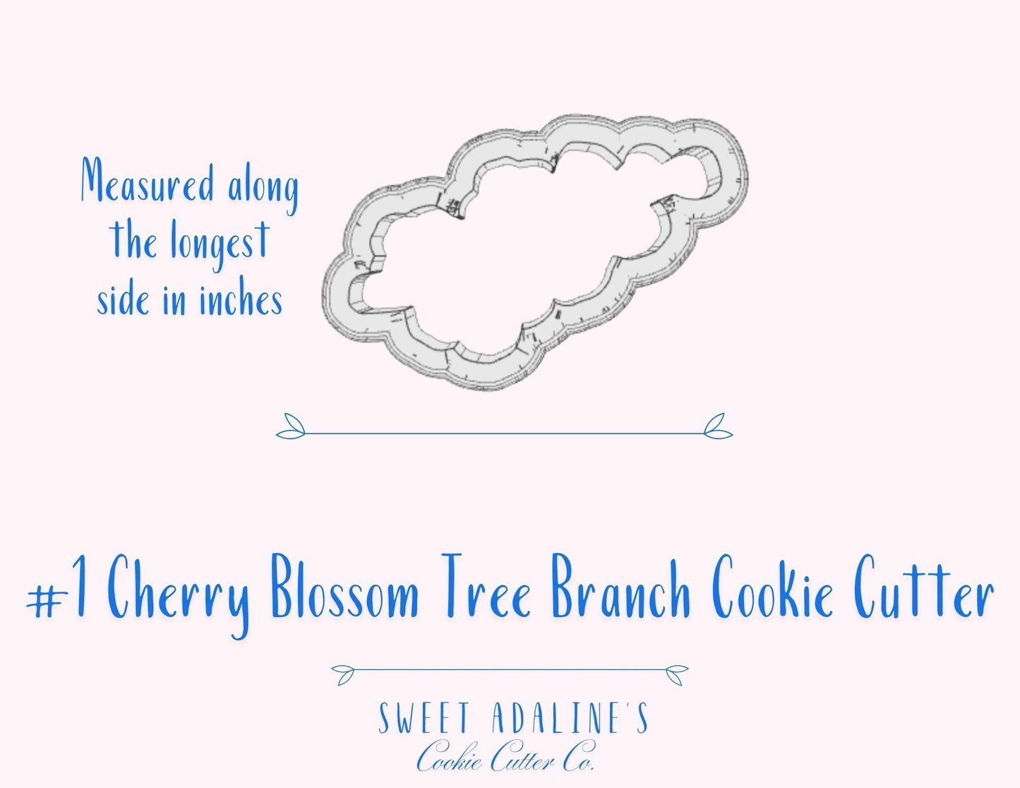 Cherry Blossom Tree Branch Cookie Cutter – Paris in Springtime – Perfect for Easter, Mother’s Day & Garden Parties – Thick, Study