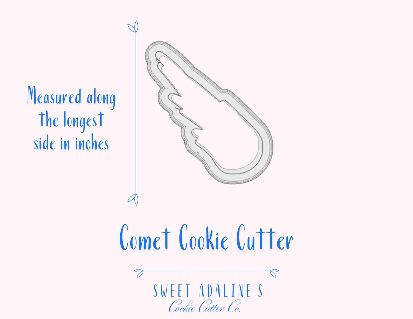 Comet Cookie Cutter – Shooting Star Meteor Cookie – Space Theme Birthday Party Favor – Outer Space Galaxy Baking Tool for Decorated Cookies