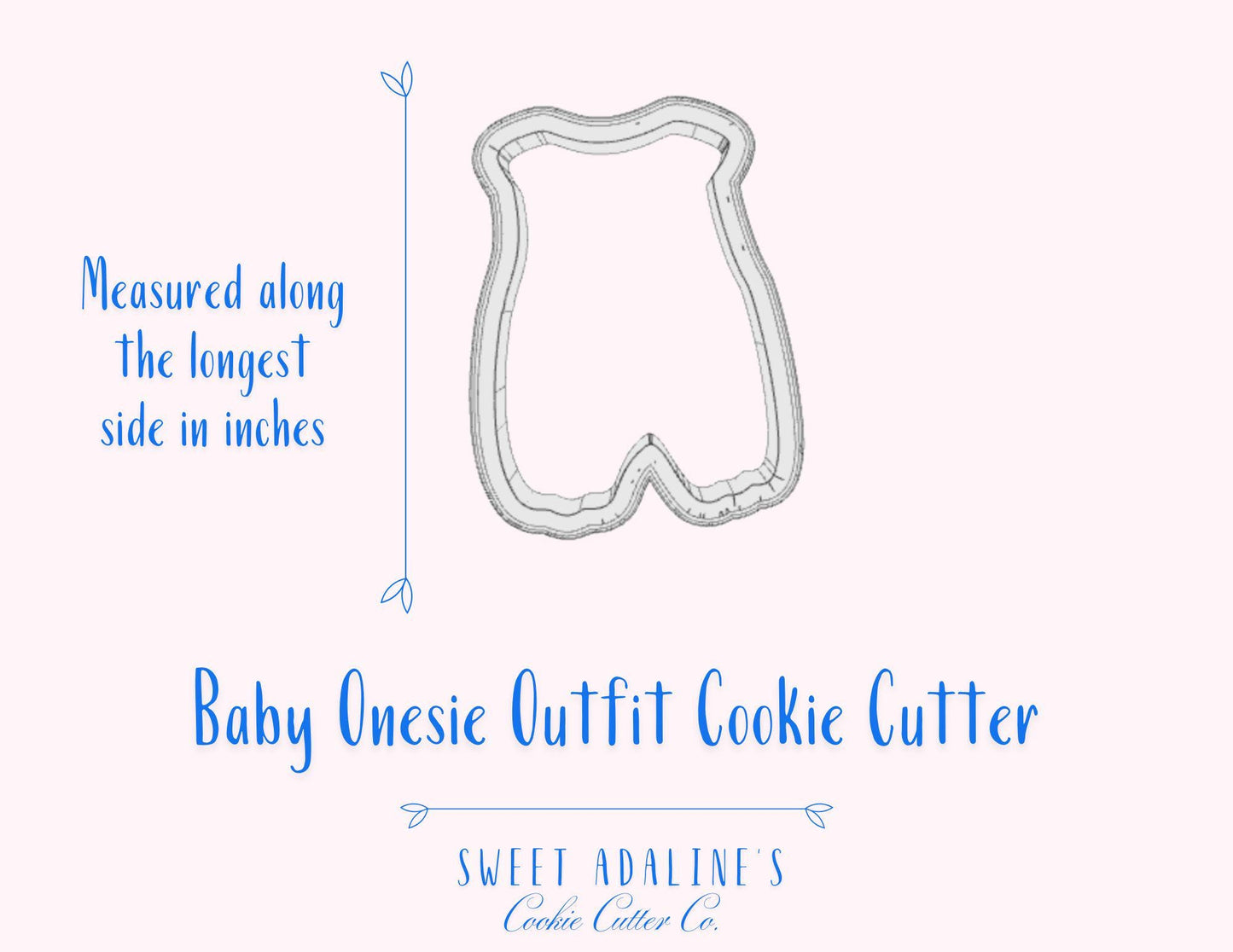 Baby Onesie Outfit Cookie Cutter β Adorable Design for Baby Showers and Parties β 3 Sizes β Perfect for Cookies, Fondant, and Crafts