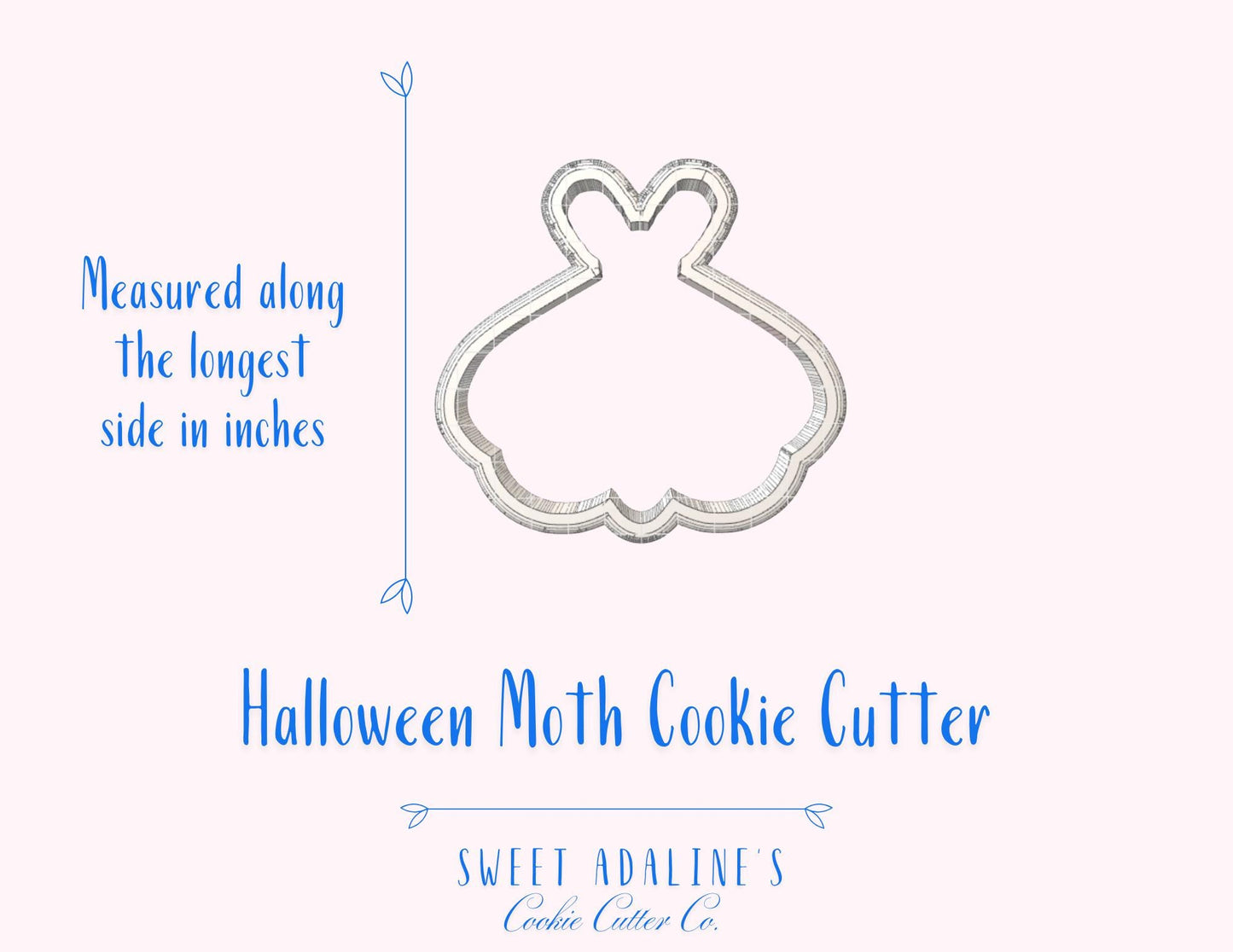 Flying Moth Cookie Cutter for Halloween — Available in 3 Sizes — Cookie Cutters for Halloween Baking & Decorating - Spooky butterfly cookie