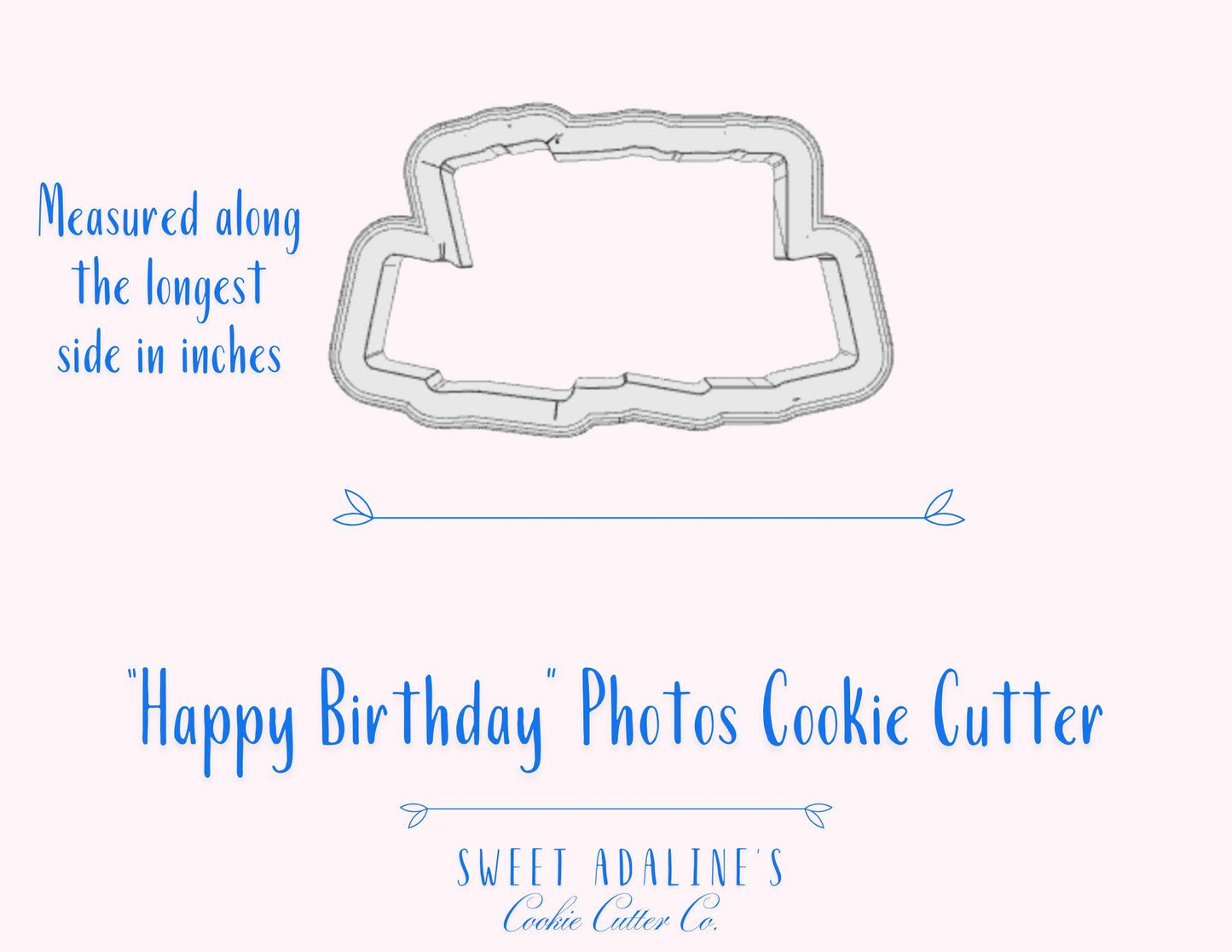 Happy Birthday Photos Cookie Cutter β Camera Photograph Birthday Message β 3 Size Options β Perfect for Bday Parties - Thick, Sturdy Cutter