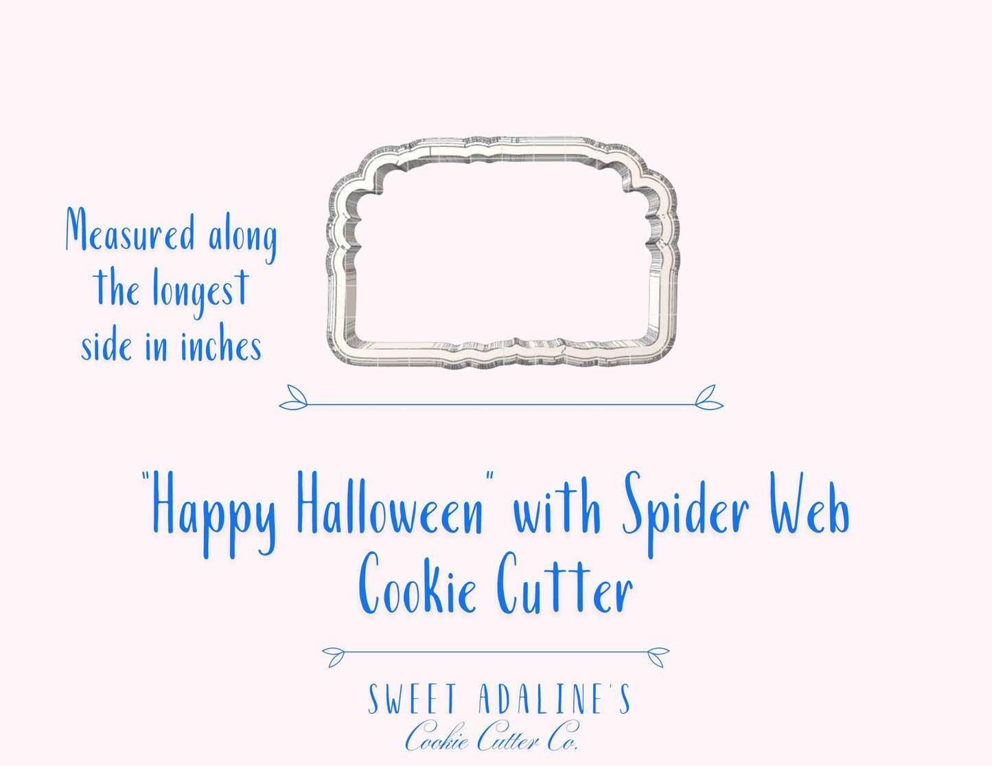 Happy Halloween with Cobwebs โ Halloween & Spider Web Cookie โ Available in 3 Sizes โ Cookie Cutters for Halloween Baking and Decorating