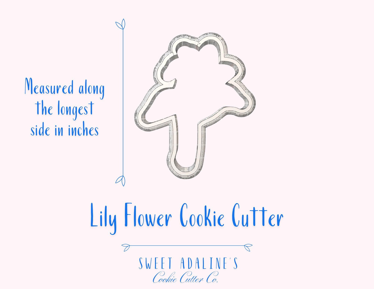 Lily Flower Cookie Cutter – Elegant Floral Baking Tool for Spring, Weddings, Mother’s Day, Garden Themes & More – Multiple Sizes Available