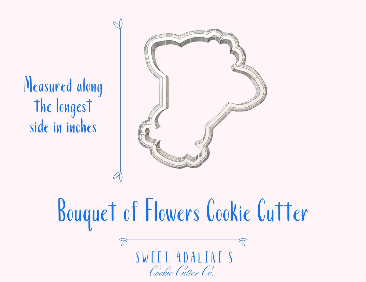 Bouquet of Flowers Cookie Cutter – Wedding Favor – Bridal Shower Cookie – Mother’s Day Cookie Cutter – Anniversary Baking – Floral Bouquet