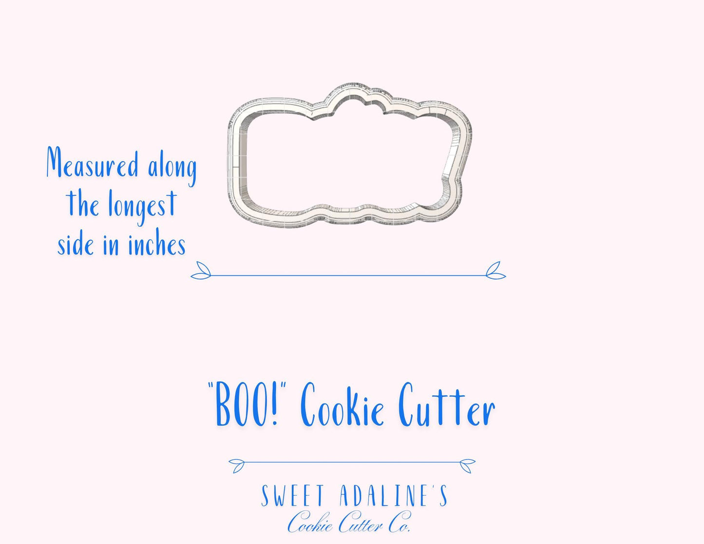 BOO! Halloween Cookie Cutter — Available in 3 Sizes — Cookie Cutters for Halloween Baking and Decorating - Scary, Spooky Pumpkin Cookie