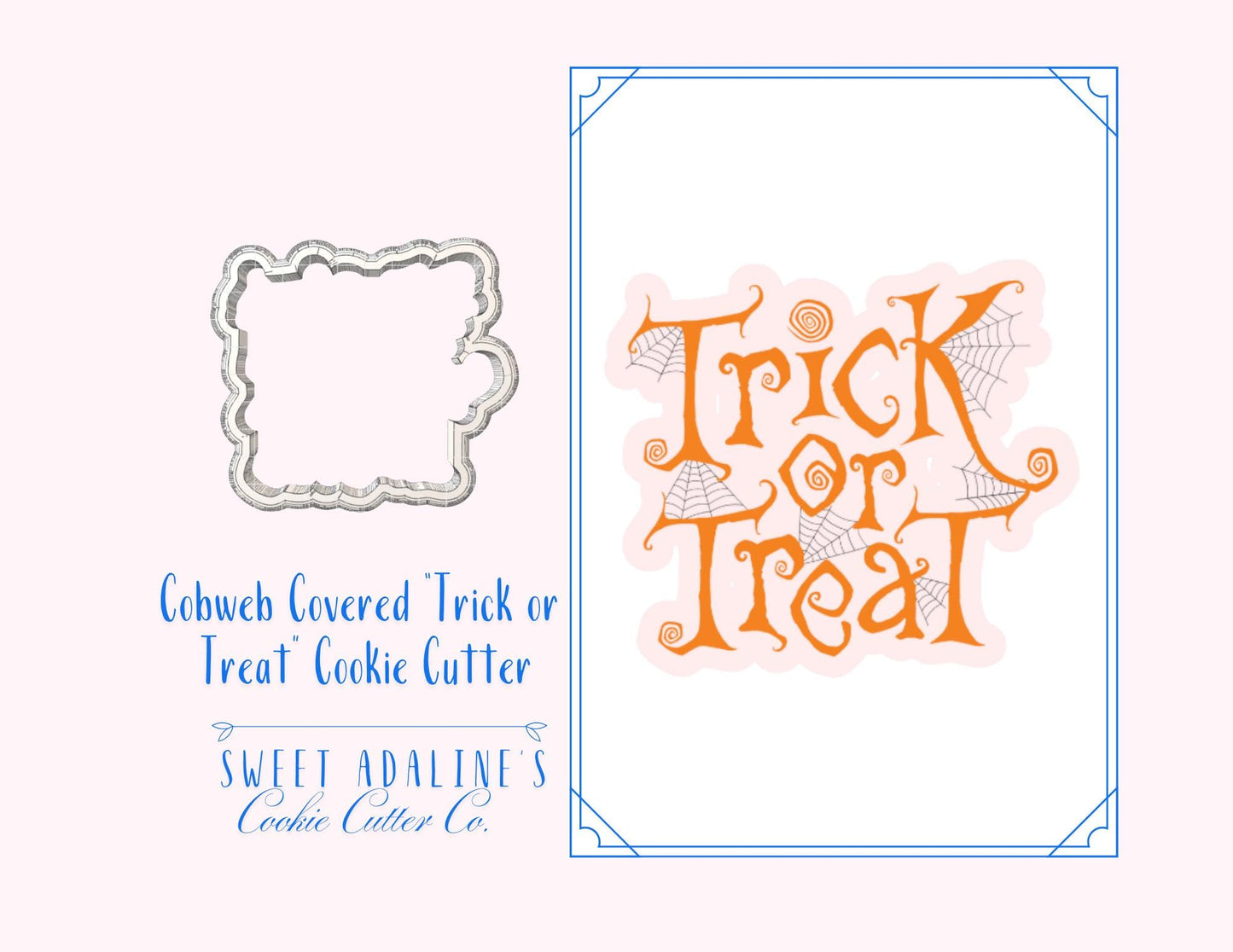 Trick or Treat with Cobwebs โ Halloween & Spider Web Cookie โ Available in 3 Sizes โ Cookie Cutters for Halloween Baking and Decorating