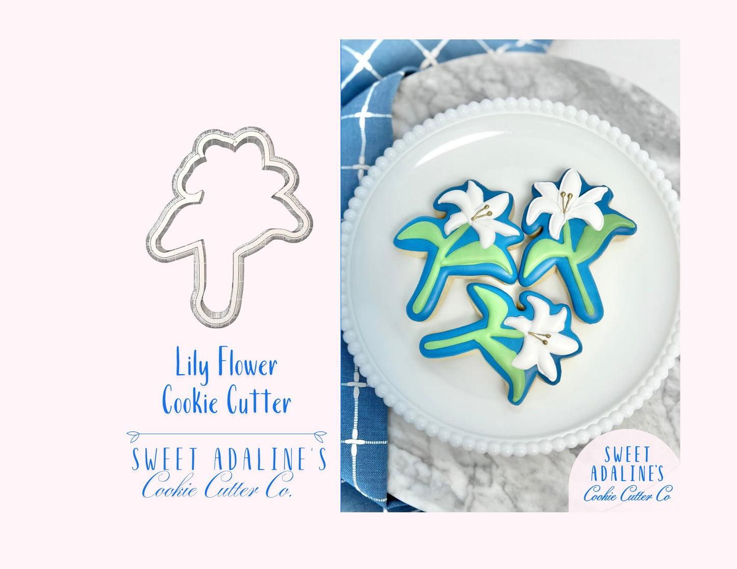 Lily Flower Cookie Cutter – Elegant Floral Baking Tool for Spring, Weddings, Mother’s Day, Garden Themes & More – Multiple Sizes Available
