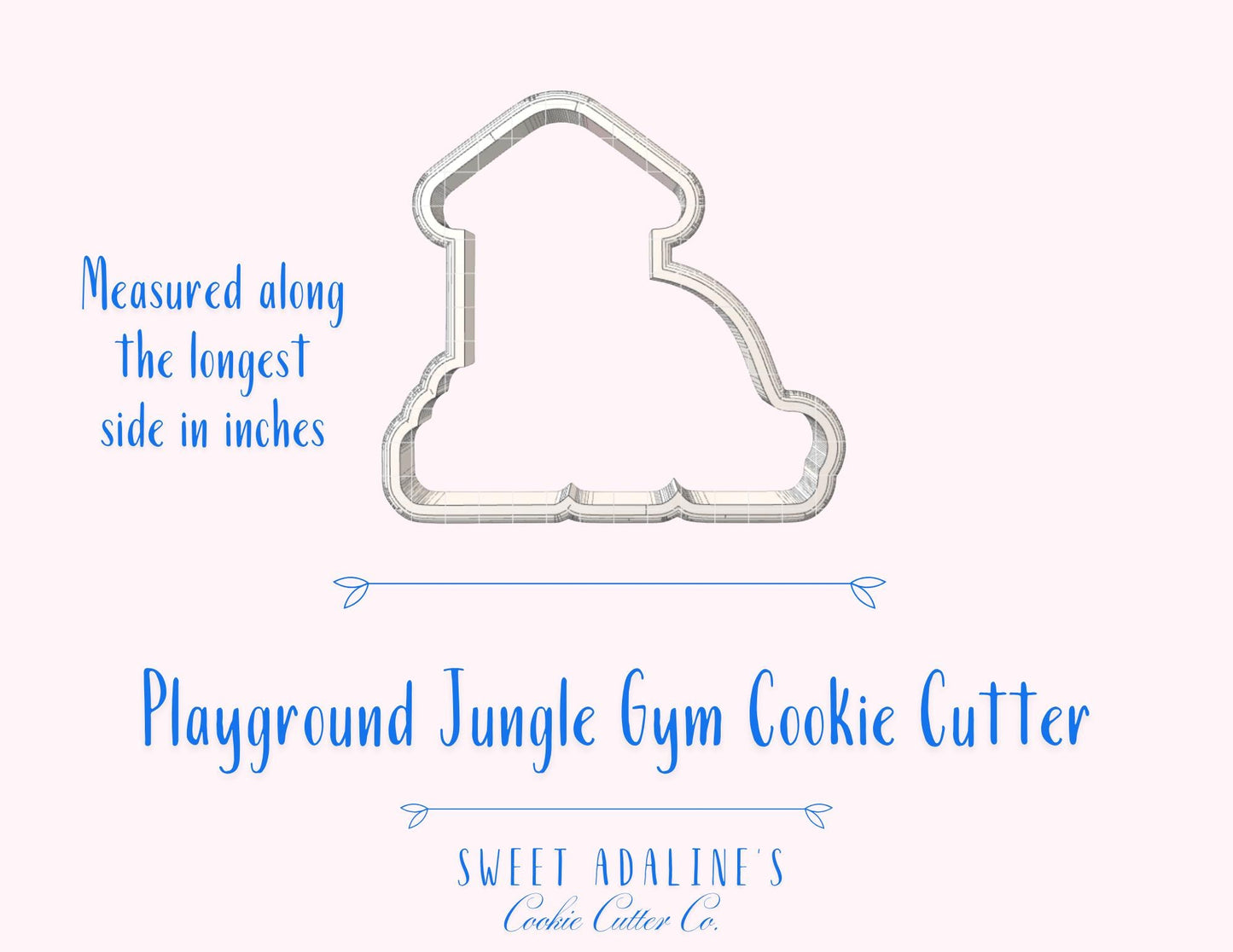 Playground Jungle Gym Cookie Cutter — Preschool, Kindergarten, and Teacher Appreciation — Park Slide Playset Cookie Cutter — Multiple Sizes