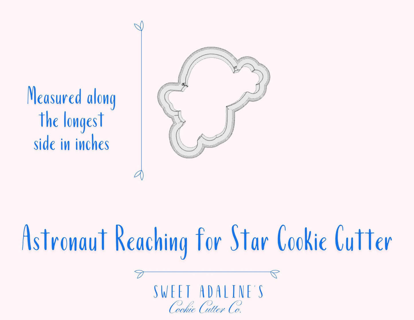 Astronaut Reaching for Star Cookie Cutter β Space Theme Birthday Party Favor β Outer Space Galaxy Baking Tool β Astronaut Decorated Cookie
