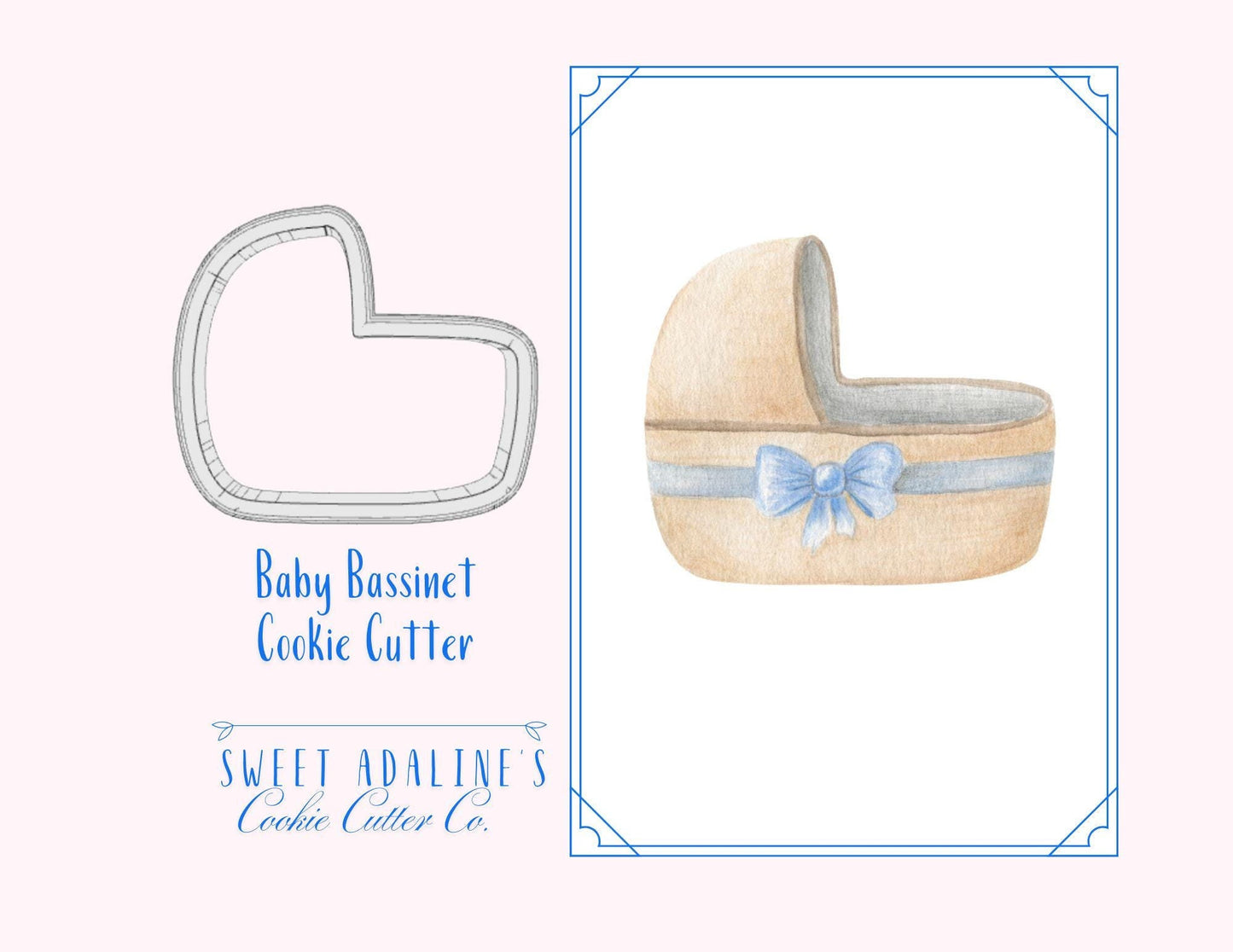 Baby Bassinet Cookie Cutter β Adorable Design for Baby Showers and Parties β 3 Sizes β Perfect for Mom and Baby Gifts