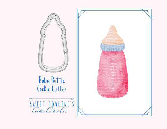 Baby Bottle Cookie Cutter – Adorable Design for Baby Showers, Kids Birthday Parties, Gender Reveals - Custom 3D Printed – 3 Sizes
