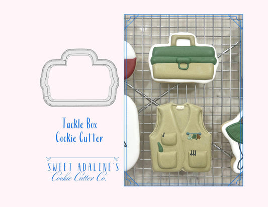 Tackle Box Cookie Cutter – Perfect for Father’s Day, Fishing Trips, & Lake Days – Custom Color - 3D Printed - - Sturdy for Thick Dough