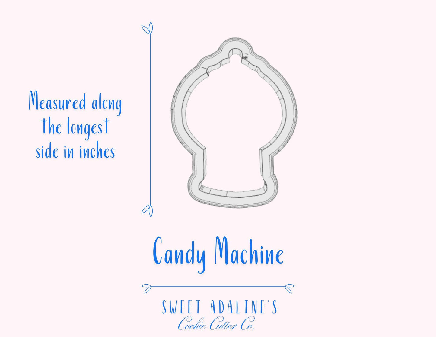 Valentine's Candy Machine Cookie Cutter β Cute Baking Tool for Love-Themed Cookies β 3 Sizes β Food-Safe Plastic β Fun Gift Idea