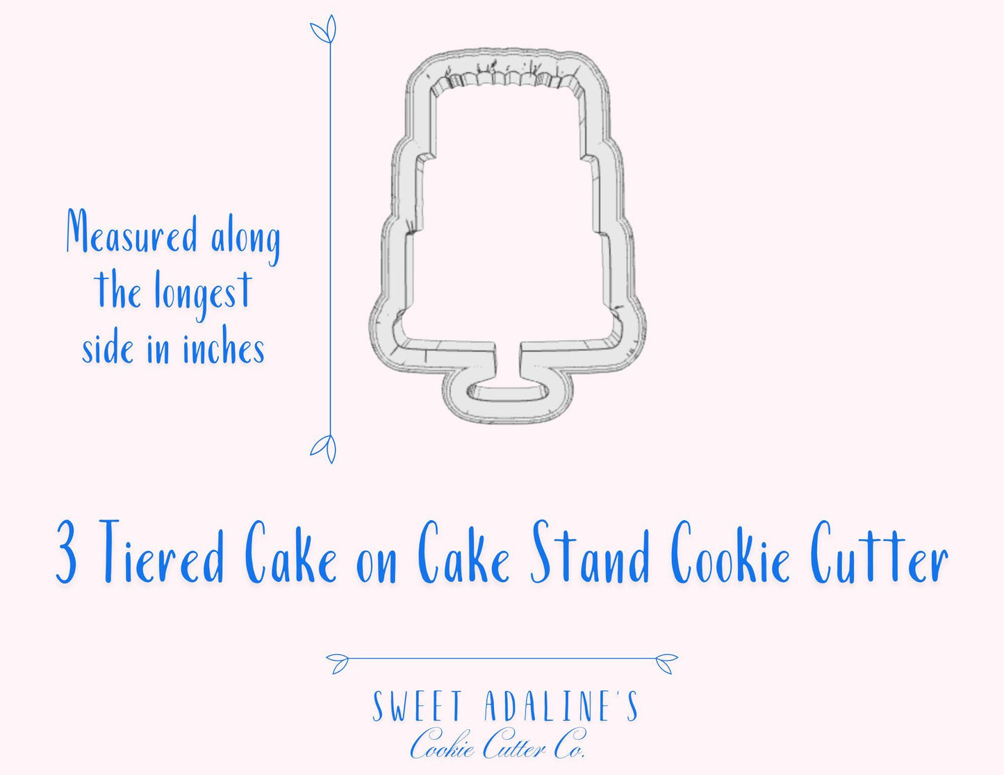 3 Tiered Cake Cookie Cutter: Elegant Wedding & Birthday Design
