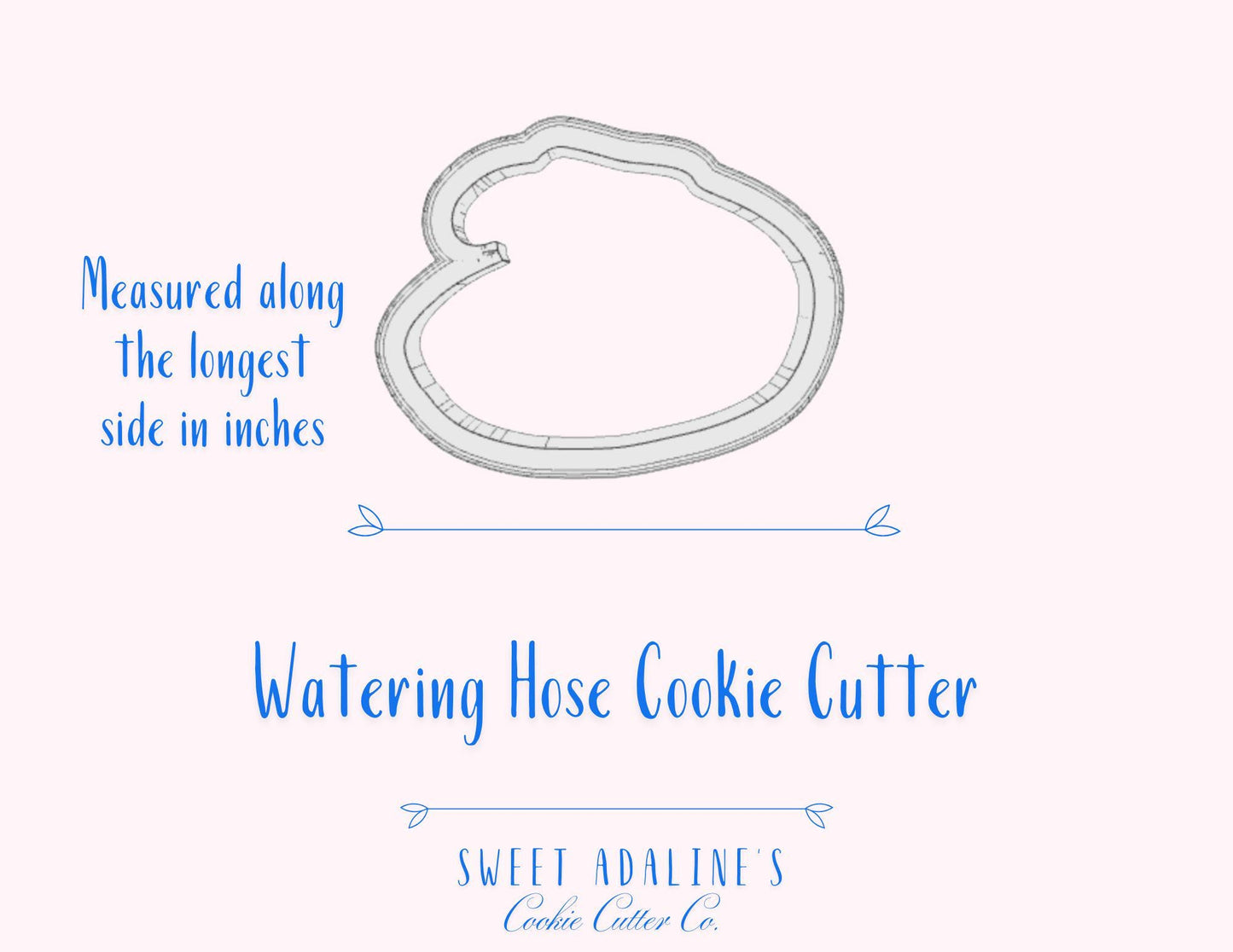 Watering Hose Cookie Cutter β Perfect for Spring & Garden-Themed Parties β Custom Color - 3 Size Options - Gardening Cookie Set