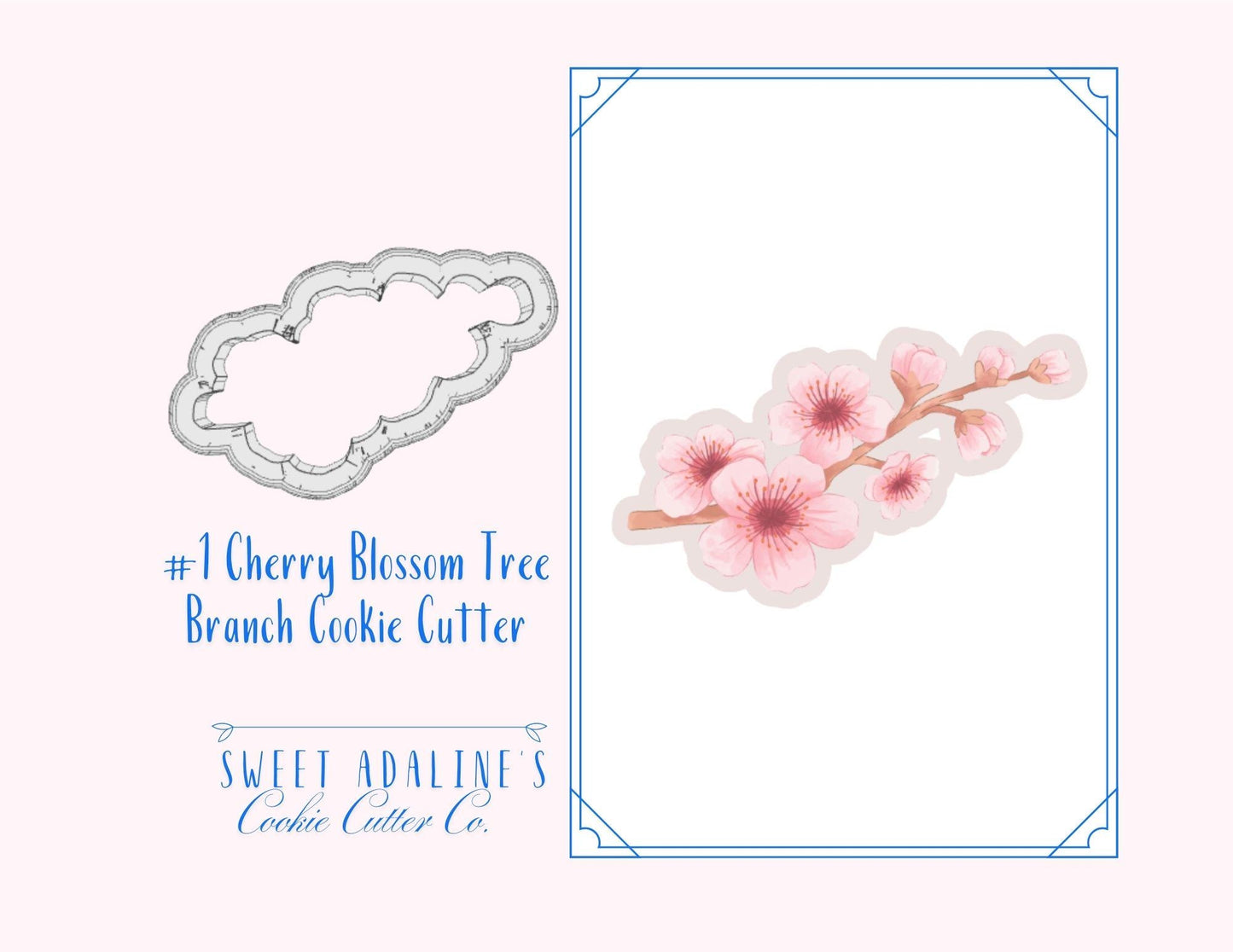 Cherry Blossom Tree Branch Cookie Cutter – Spring Floral Design – Perfect for Easter, Mother’s Day & Garden Parties