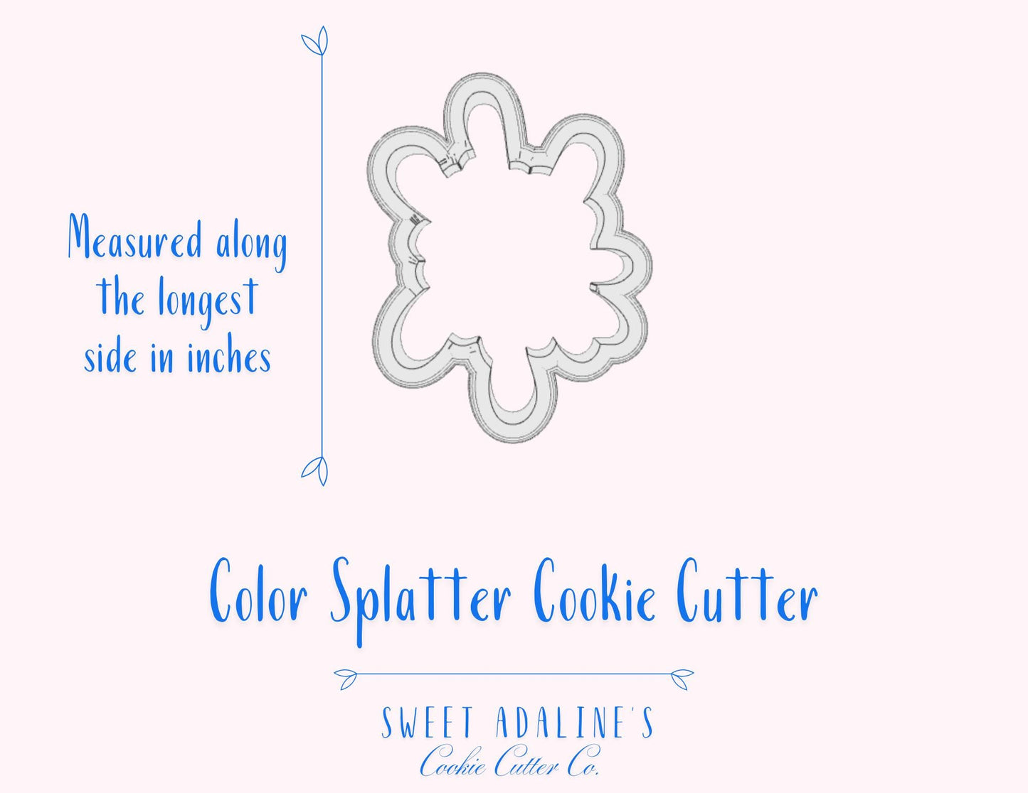 Color Splatter Cookie Cutter - Splat of Color Cookie Shape - Perfect for Artists and Artistic Designs- Celebrate Colors with Fun Baking