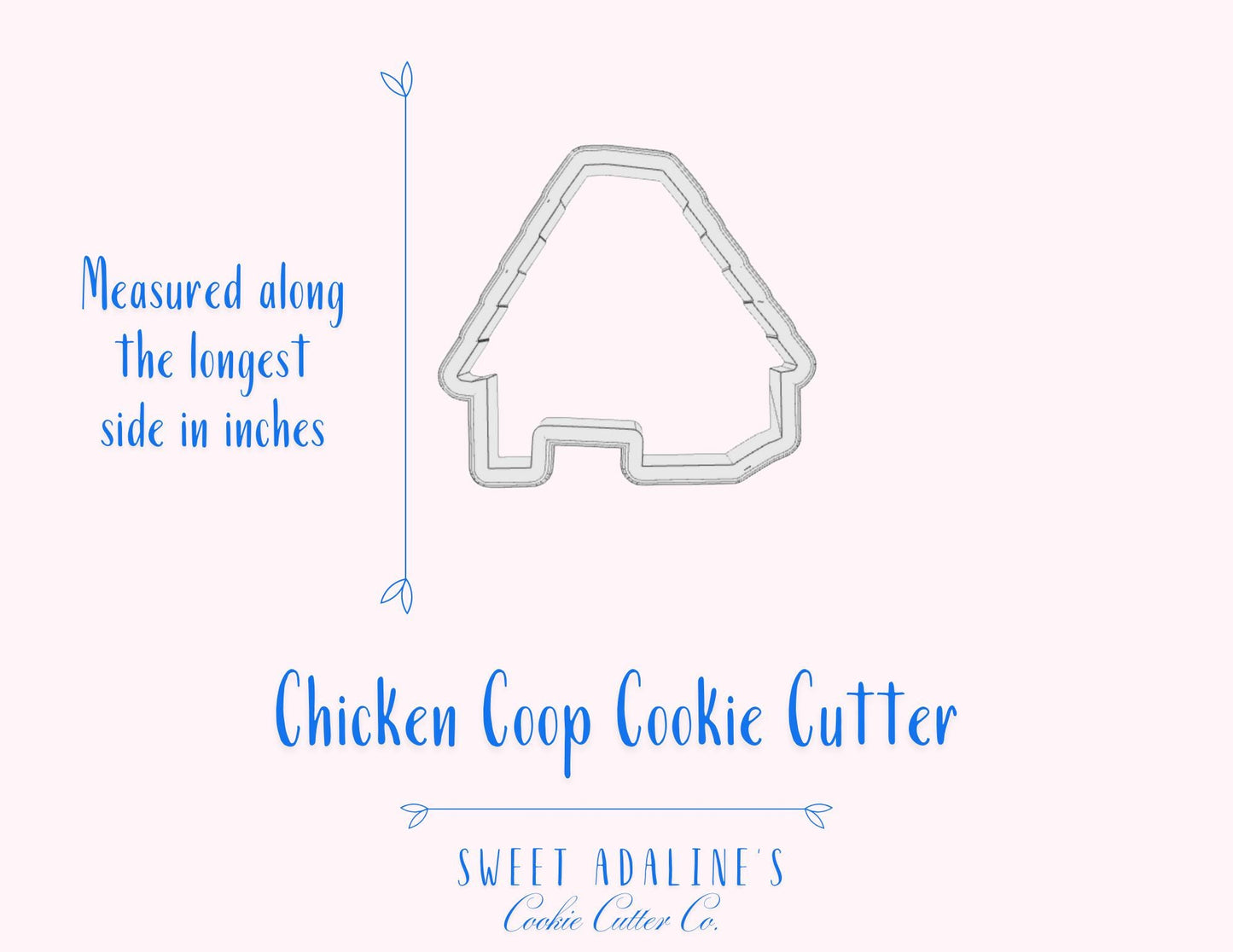 Chicken Coop Cookie Cutter -Perfect for Farm-Themed, Easter, & Spring Baking –Rustic Farm, Gift for Chicken Lovers - Sturdy for Thick Dough