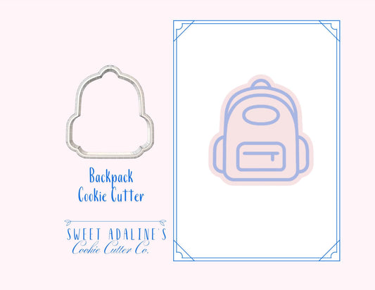 Backpack Cookie Cutter – School and Craft Supplies Cookie – Back to School Baking Tool – Teacher Appreciation Classroom Party Favor