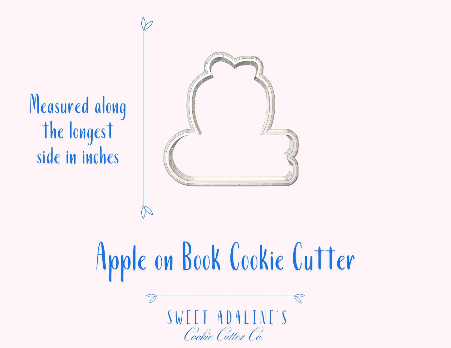 Apple on Book Cookie Cutter: Teacher Appreciation, Back to School