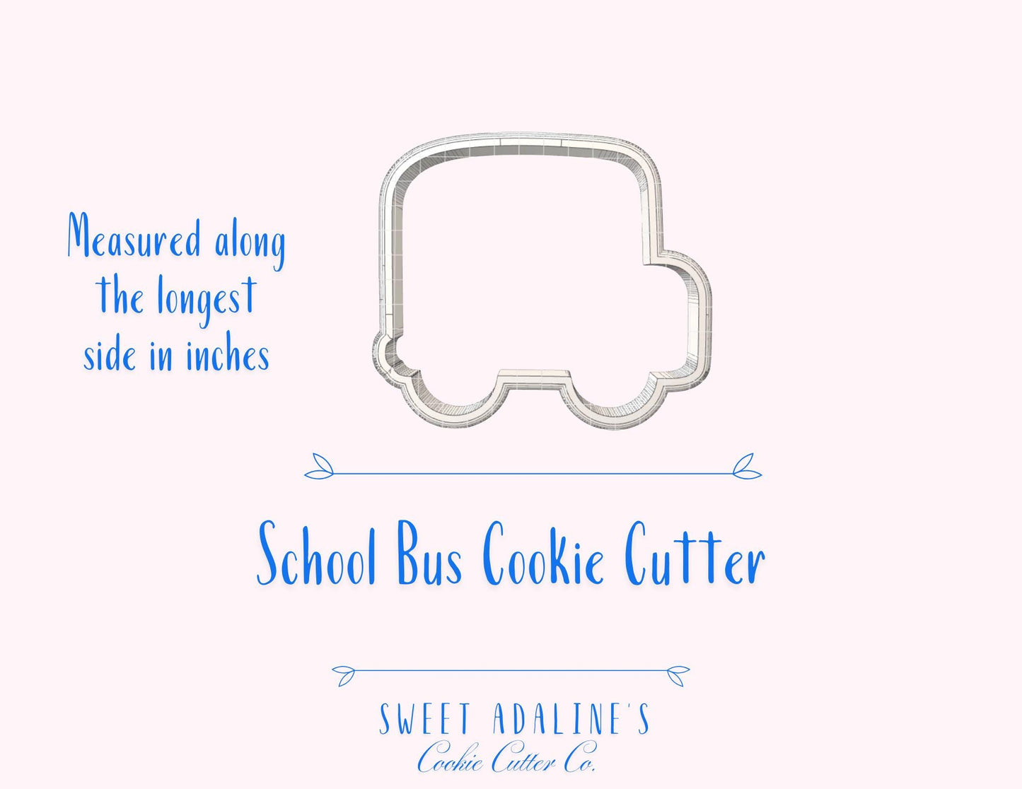 School Bus Cookie Cutter β Back to School Cookie Cutter β Teacher Appreciation β First Day of School β 3D Printed β Multiple Sizes, Sturdy