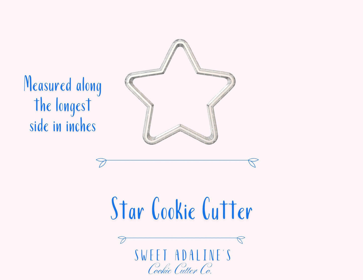 Star Cookie Cutter – Cute Kawaii Star – Birthday Party Favor – Baby Shower Cookie – Christmas Baking Tool – Fondant & Clay Cutter, Sturdy