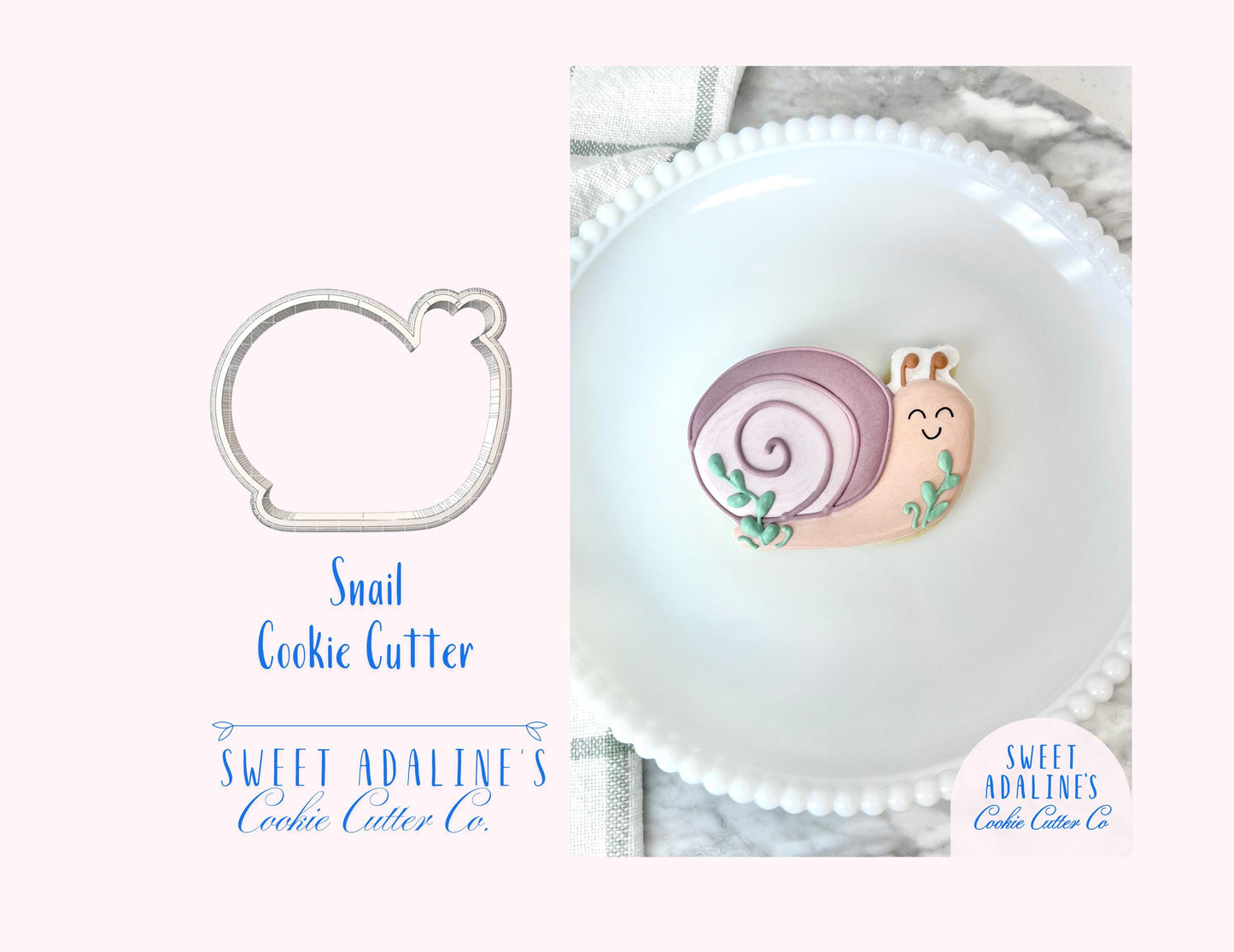 Snail Cookie Cutter: Fairy Garden and Woodland Party Cookie Cutters for Baby Showers, Birthdays, and Enchanted, Whimsical Themes