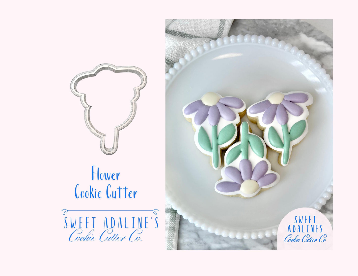 Flower Cookie Cutter: Fairy Garden & Spring Theme – Wildflower Shape for Baby Showers, Weddings, and Garden Party Cookies
