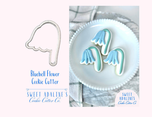 Bluebell Flower Cookie Cutter: Fairy Garden, Woodland, Spring & Baby Shower Theme - Long stem flower shape for Garden Party Cookies