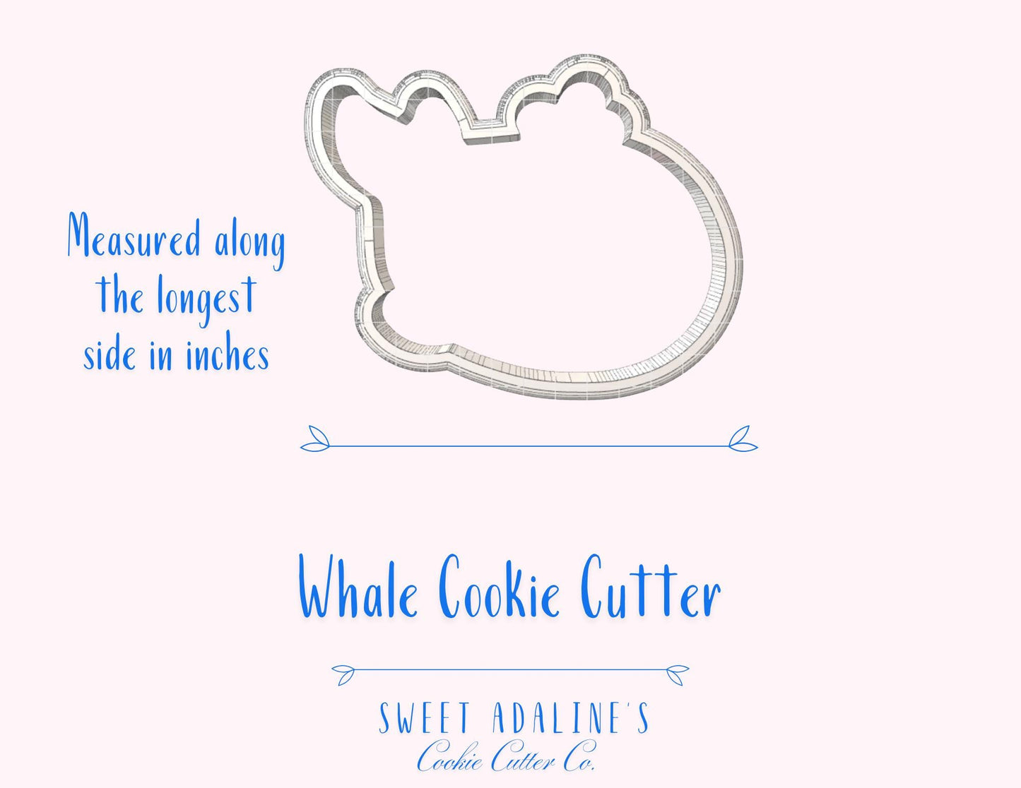 Whale Cookie Cutter: Ocean Animal Cookie Cutters; Beach, Nautical, and Under the Sea Party Baking Supplies; Baby Shower & Summer Cookies