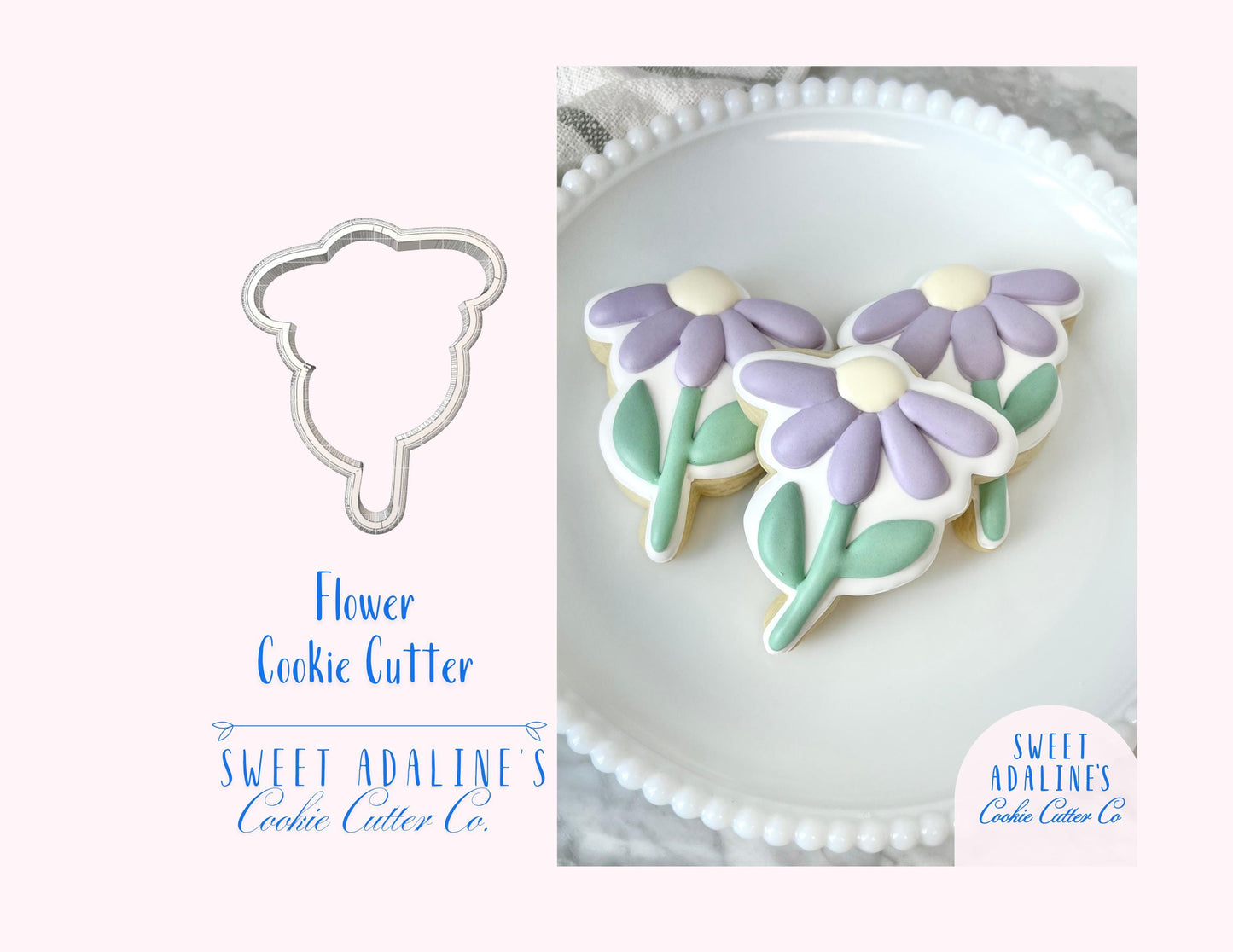 Flower Cookie Cutter: Fairy Garden & Spring Theme – Wildflower Shape for Baby Showers, Weddings, and Garden Party Cookies