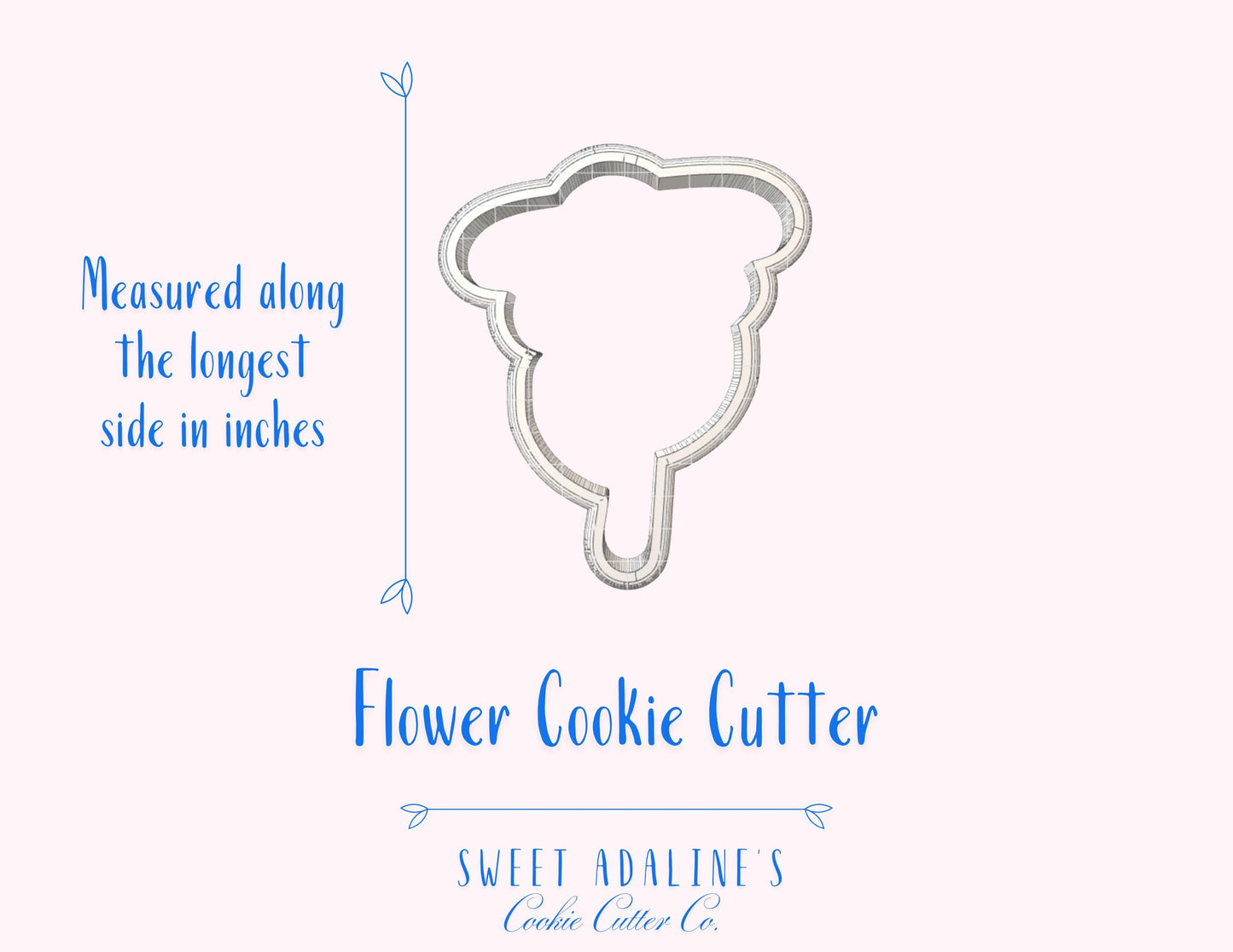 Flower Cookie Cutter: Fairy Garden & Spring Theme – Wildflower Shape for Baby Showers, Weddings, and Garden Party Cookies
