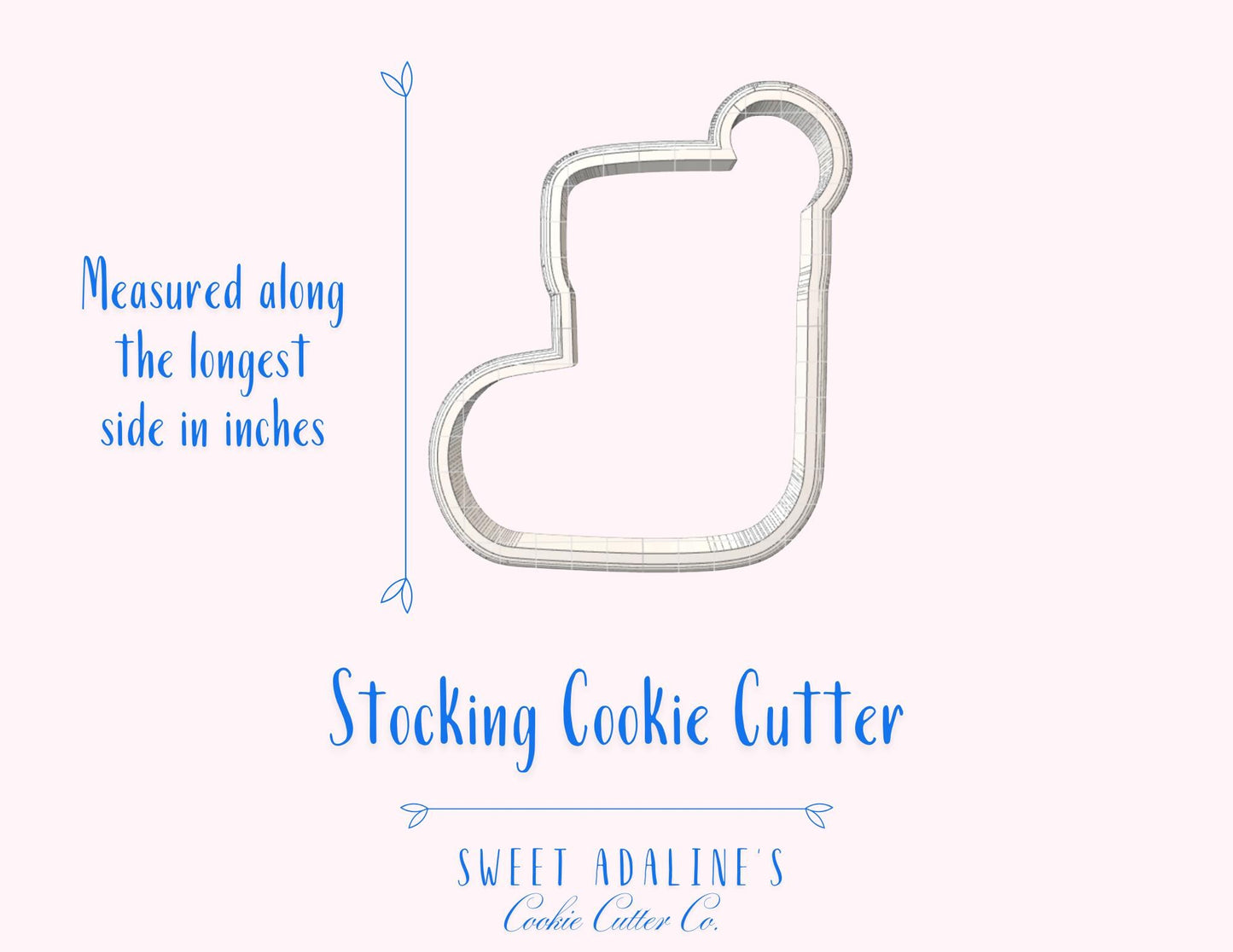 Stocking Cookie Cutter β Christmas Stocking Cookie Cutter β Festive Holiday Cookie Decorating, 3D Printed Cutter for Decorated Cookies