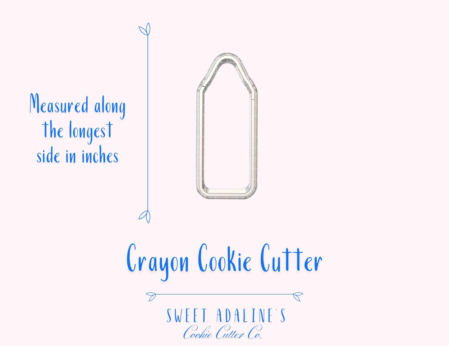 Crayon Cookie Cutter – School and Craft Supplies Cookie – Back to School Baking Tool – Teacher Appreciation Classroom Party Favor