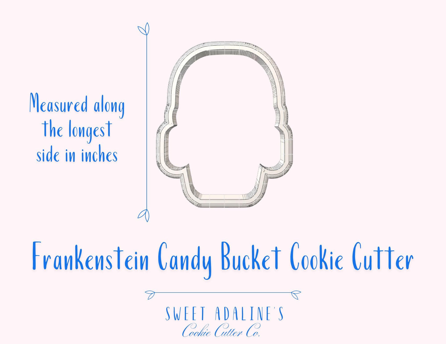Frankenstein Candy Bucket for Halloween Cookie Cutter — Available in 3 Sizes — Cookie Cutters for Baking & Decorating - Halloween Candy