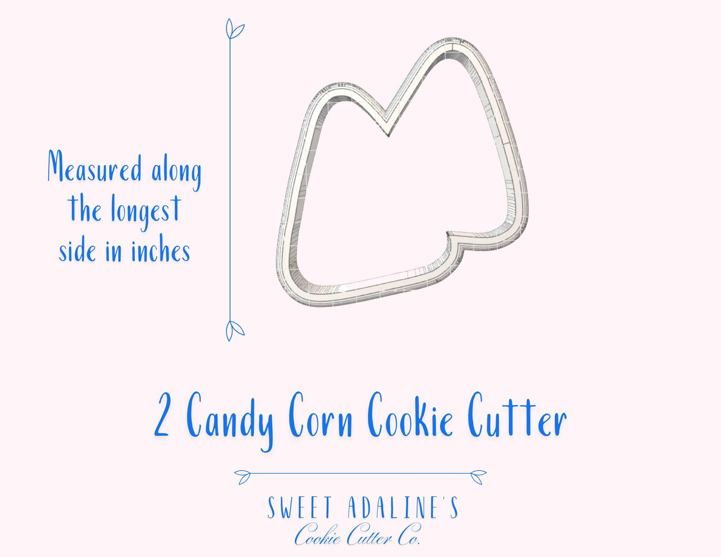 Candy Corn Cookie Cutter for Halloween — Available in 3 Sizes — Cookie Cutters for Halloween Baking & Decorating - Halloween Candy