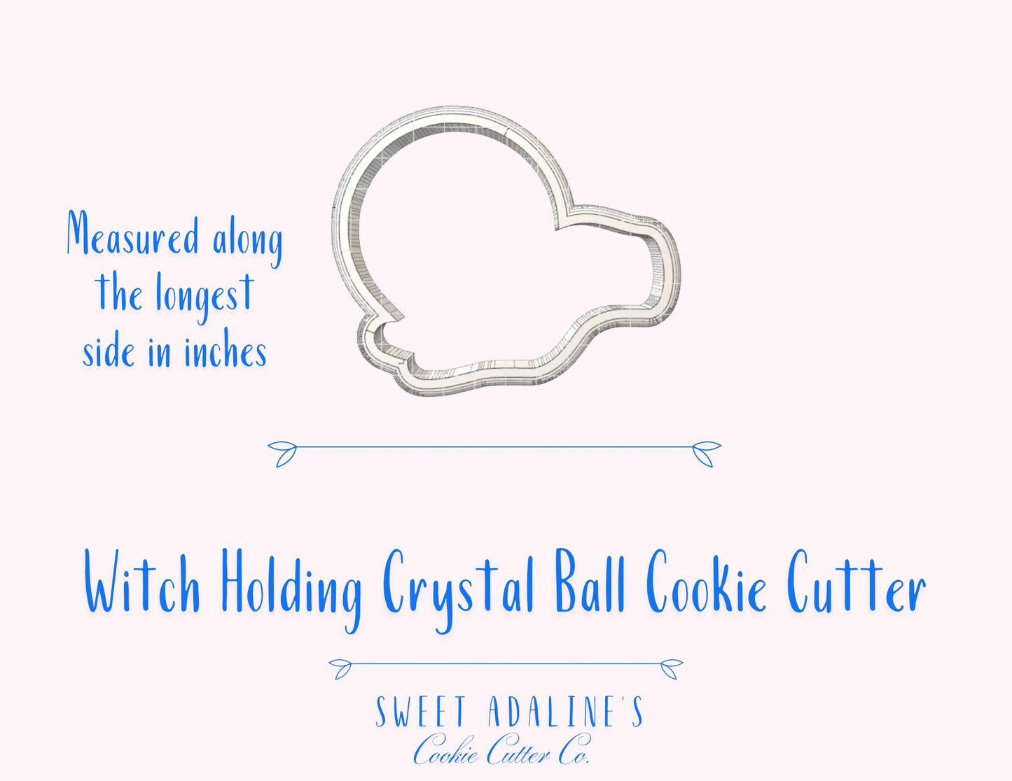 Witch Holding Crystal Ball for Halloween — Available in 3 Sizes — Cookie Cutters for Halloween Baking & Decorating - Spooky witch cookie