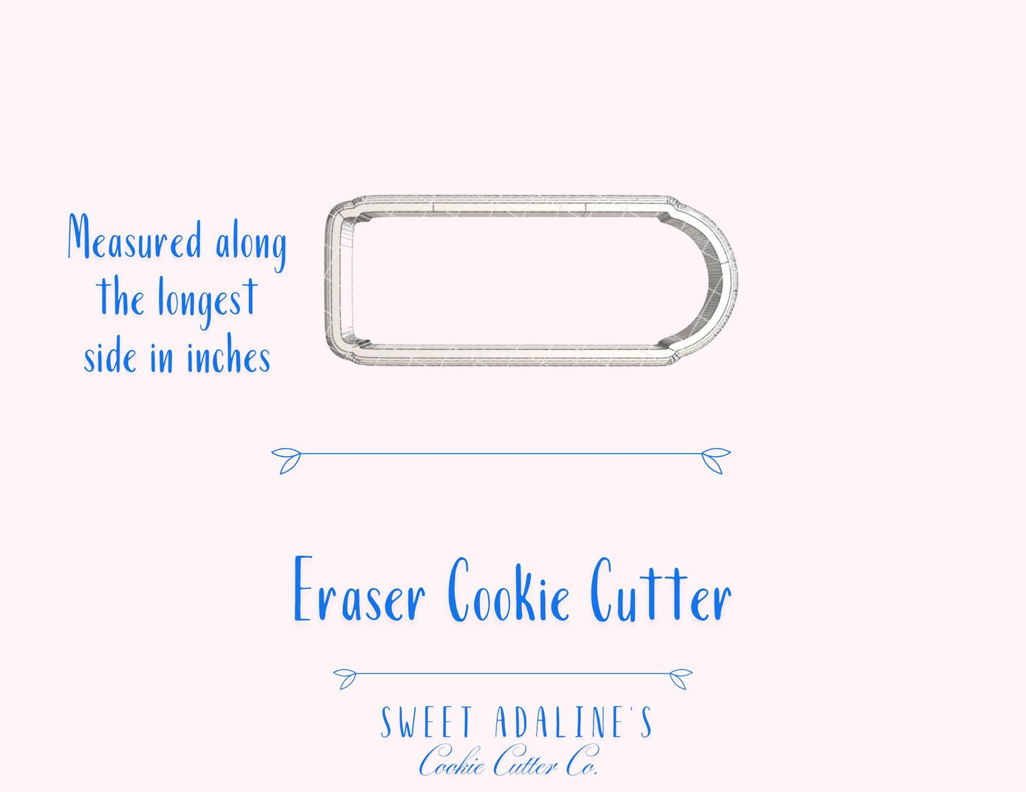 Eraser Cookie Cutter – School, Office, and Craft Supplies Cookie – Back to School Baking Tool – Teacher Appreciation Classroom Party Favor