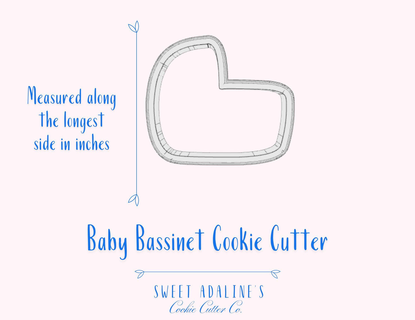 Baby Bassinet Cookie Cutter – Adorable Design for Baby Showers and Parties – 3 Sizes – Perfect for Mom and Baby Gifts