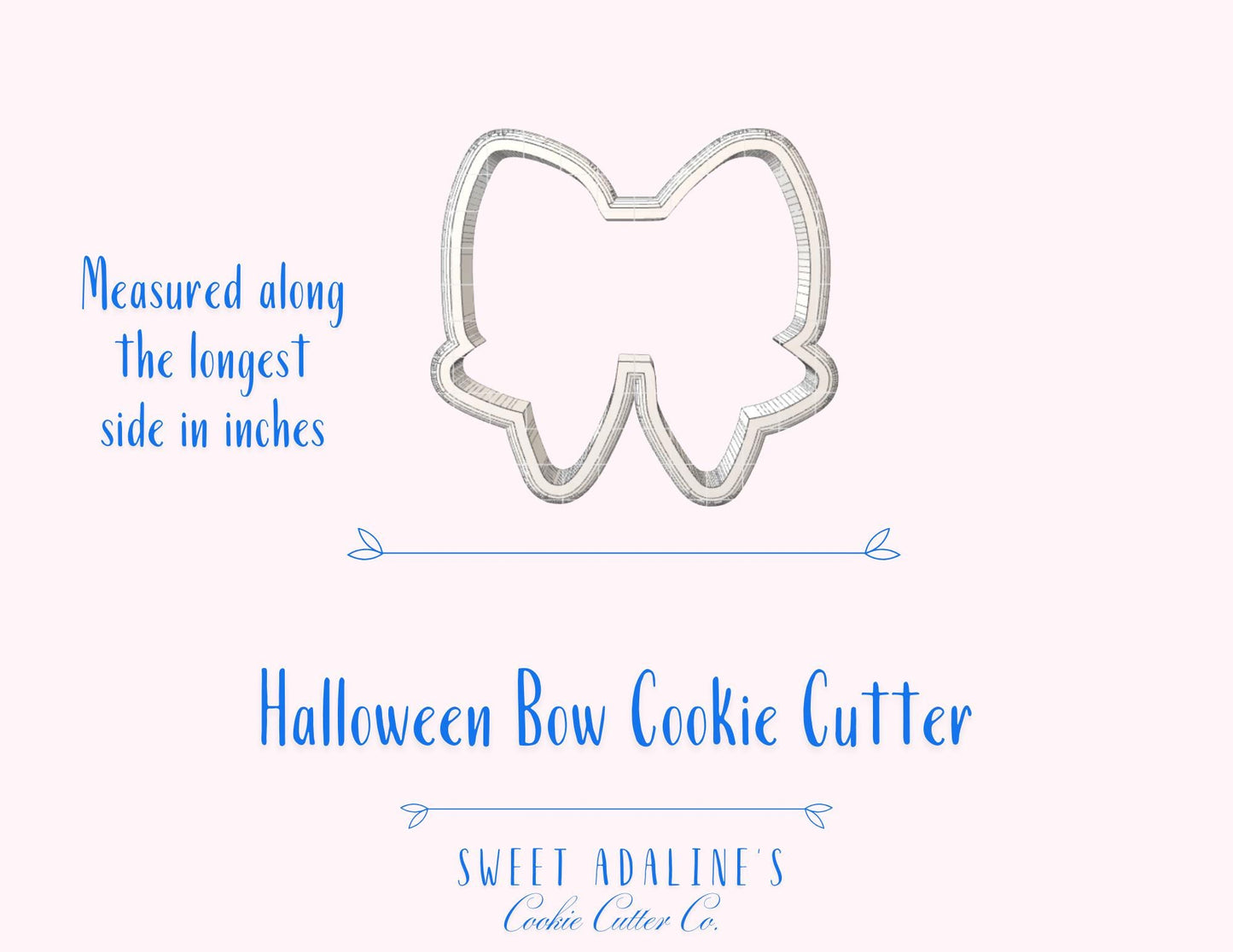 Cute Halloween Bow Cookie Cutter — Available in 3 Sizes —Cookie Cutters for Halloween Baking & Decorating -Girly Ribbon Cookie for Halloween