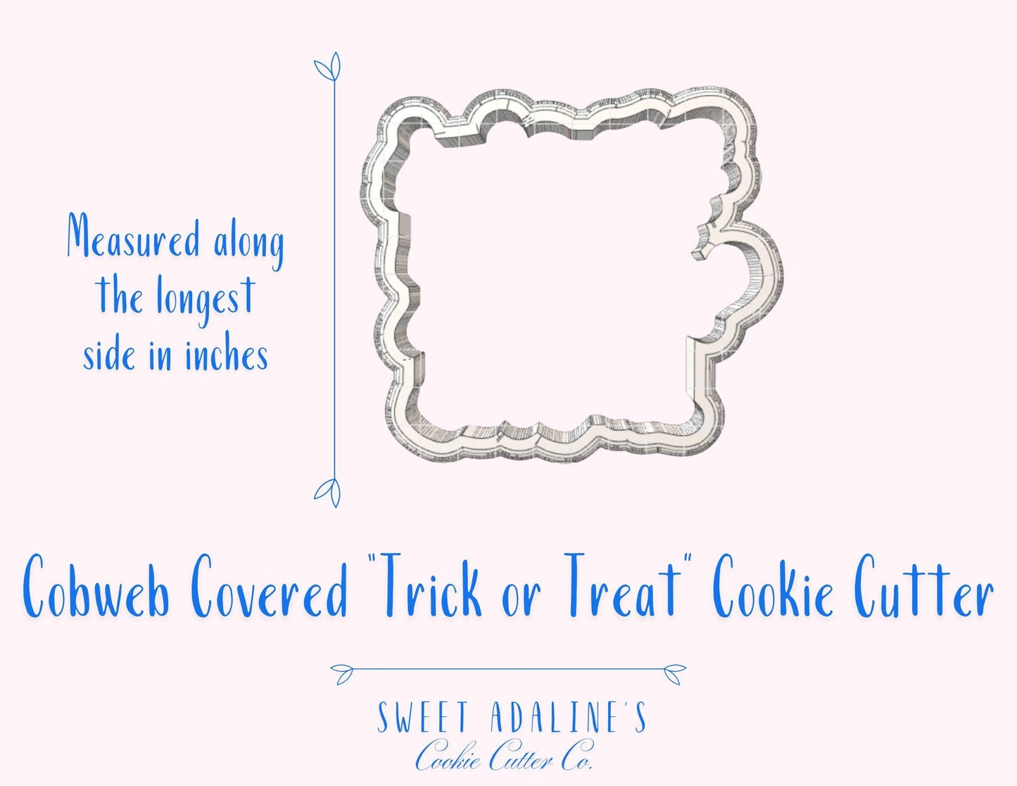 Trick or Treat with Cobwebs — Halloween & Spider Web Cookie — Available in 3 Sizes — Cookie Cutters for Halloween Baking and Decorating