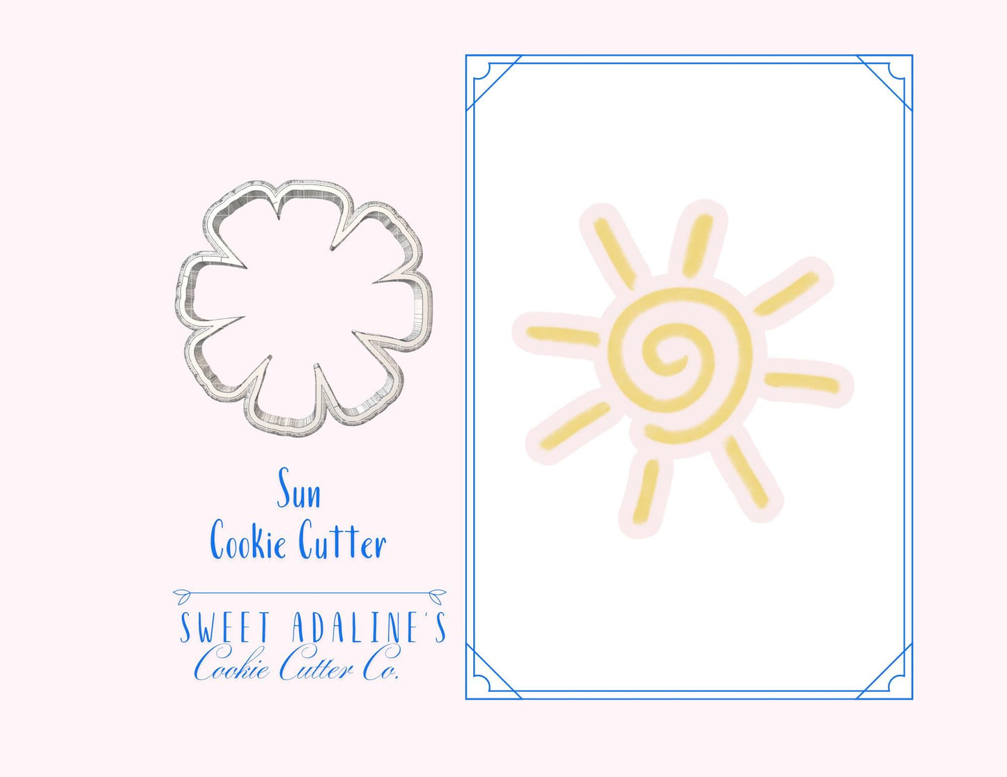 Sun Cookie Cutter – Summer Beach Party Favor – Sunshine Cookie – Tropical Luau Baking Tool – Fondant & Clay Cutter – Baby Shower Cookie