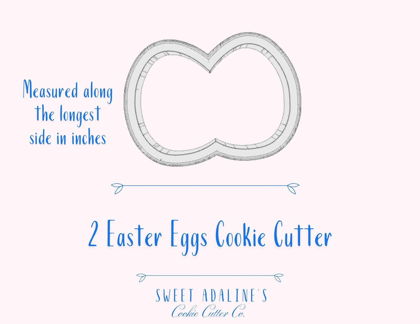 Easter Eggs Cookie Cutter – 2 Eggs Spring Cookie Design –3 Sizes –Perfect for Easter Gifts & Spring Parties