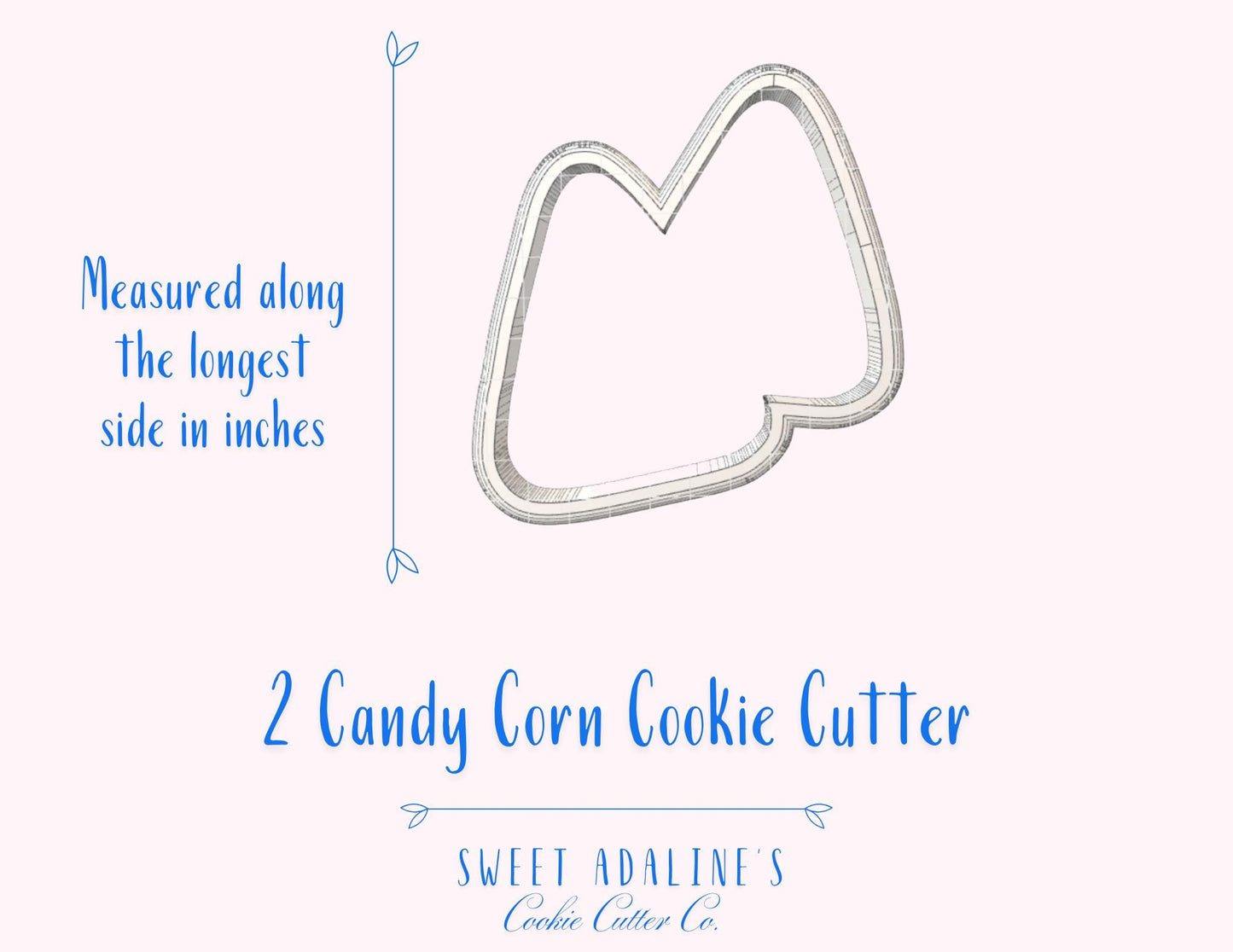 Candy Corn Cookie Cutter for Halloween — Available in 3 Sizes — Cookie Cutters for Halloween Baking & Decorating - Halloween Candy