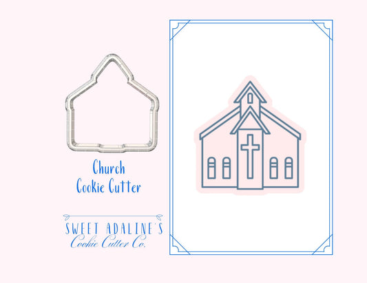 Church Cookie Cutter – Chapel Shape for Christmas, Baptism, First Communion, Weddings & Religious Events – 3D Printed Baking Tool